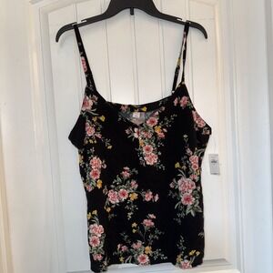 Old Navy Floral Tank XL NWT Womens Blouse Buttons